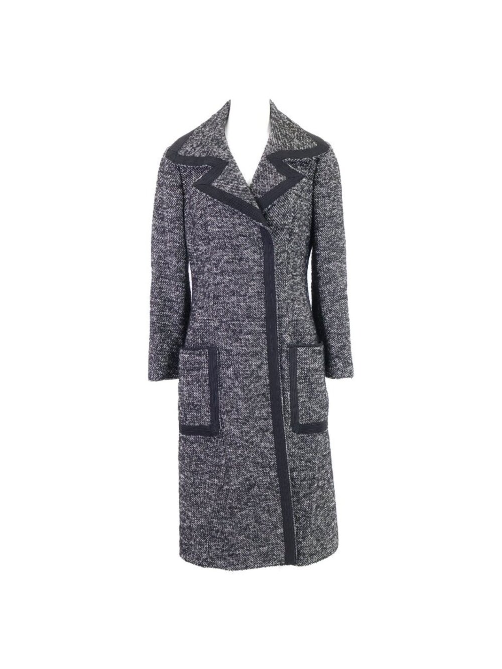 Dolce & Gabbana Lining Leopard Print Tweed Long 42